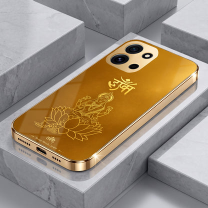 OnePlus Nord 6 5G Shree Lakshmi Divine Gold Electroplated Glass Phone Back Case