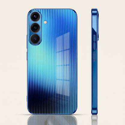 Samsung Galaxy A56 5G Aureon X1 Blue Electroplated Glass Phone Back Case