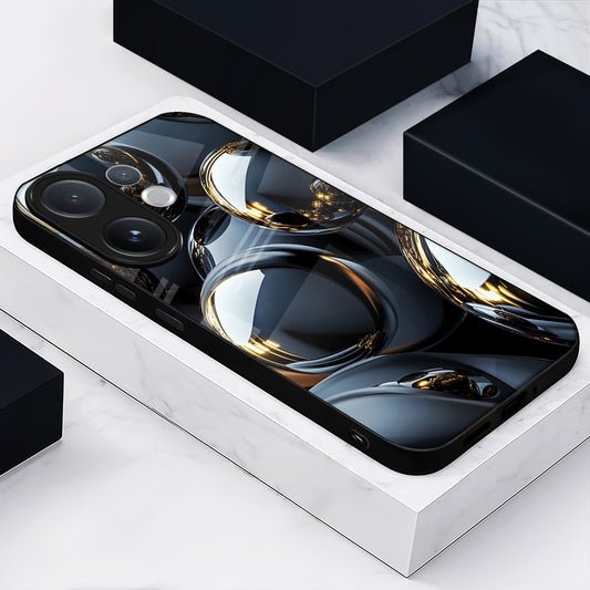 Vivo V60 5G Smartphone case with reflective surface on a white platform