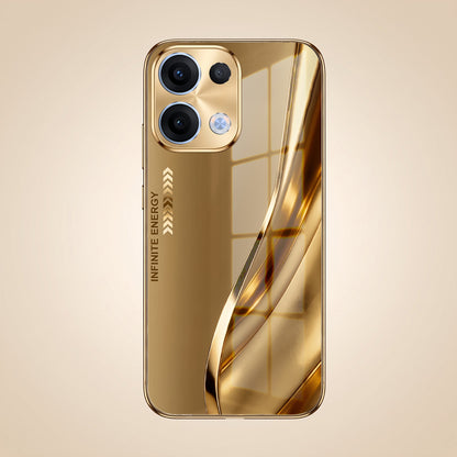 Oppo Reno 13 5G Luxury Infinity Energy Gold Electroplated Glass Phone Case
