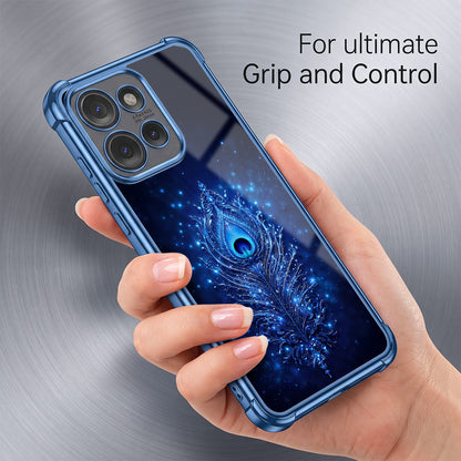 Motorola Edge 50 5G Premium Peacock Feather Airbags Printed Back Case