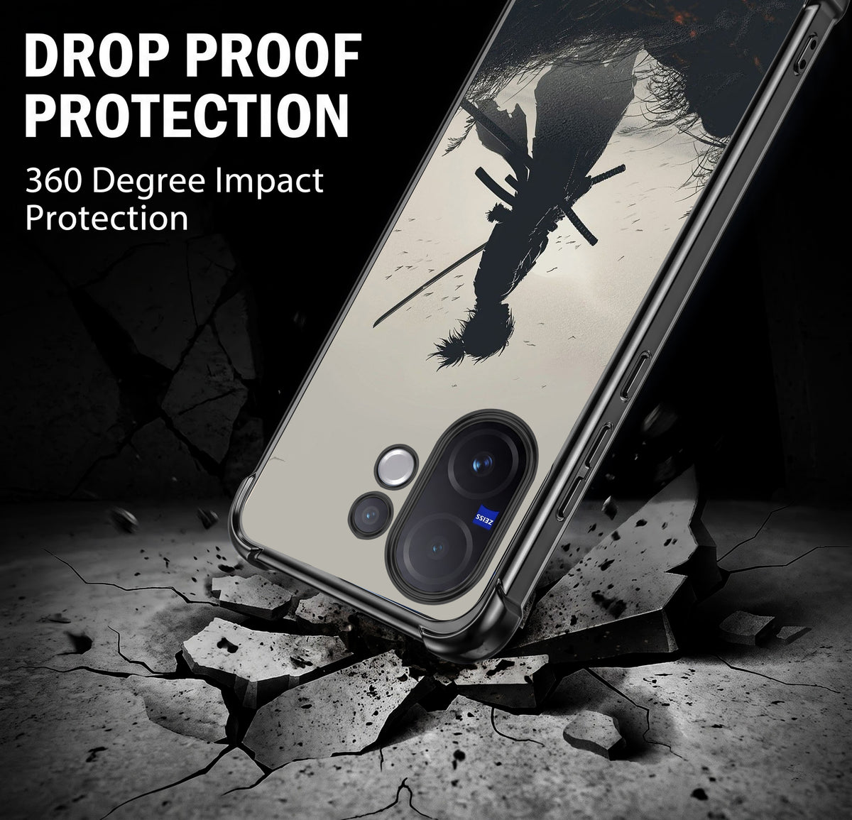 Vivo V60 5G Shadow Samurai Airbags Printed Back Case