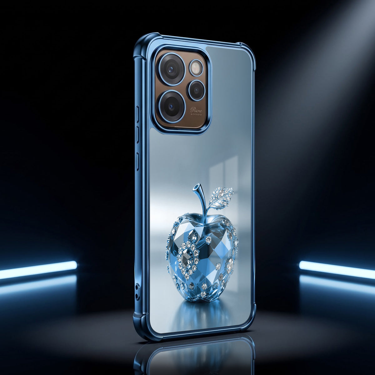 Oppo Reno 15 Pro Mini 5G Blue Apple Airbags Printed Back Case