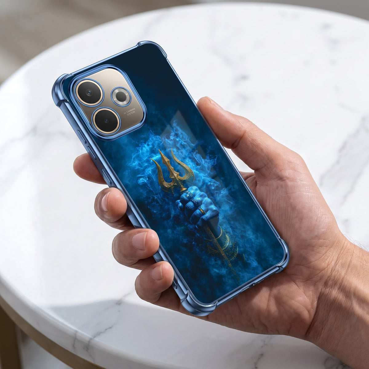 Oppo A5 Pro 5G Premium Shiv Trishul Airbags Printed Back Case