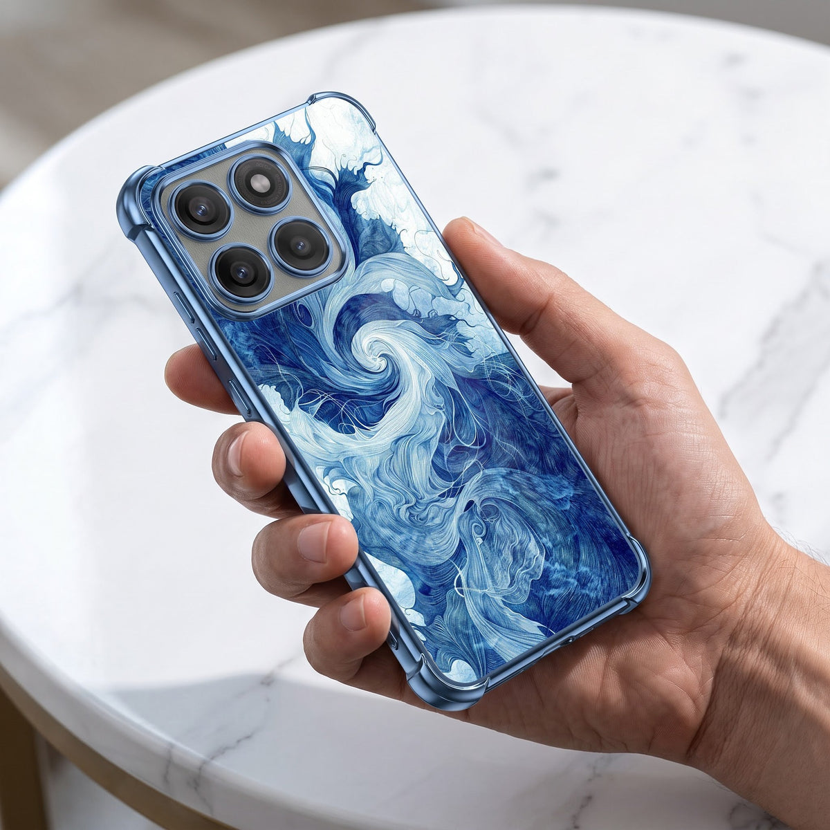 Motorola Edge 60 Pro 5G Ocean Swirl Airbags Printed Back Case