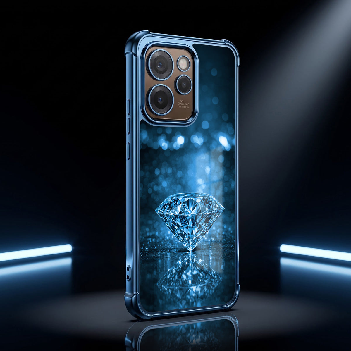 Oppo Reno 15 Pro Mini 5G Blue Diamond Airbags Printed Back Case