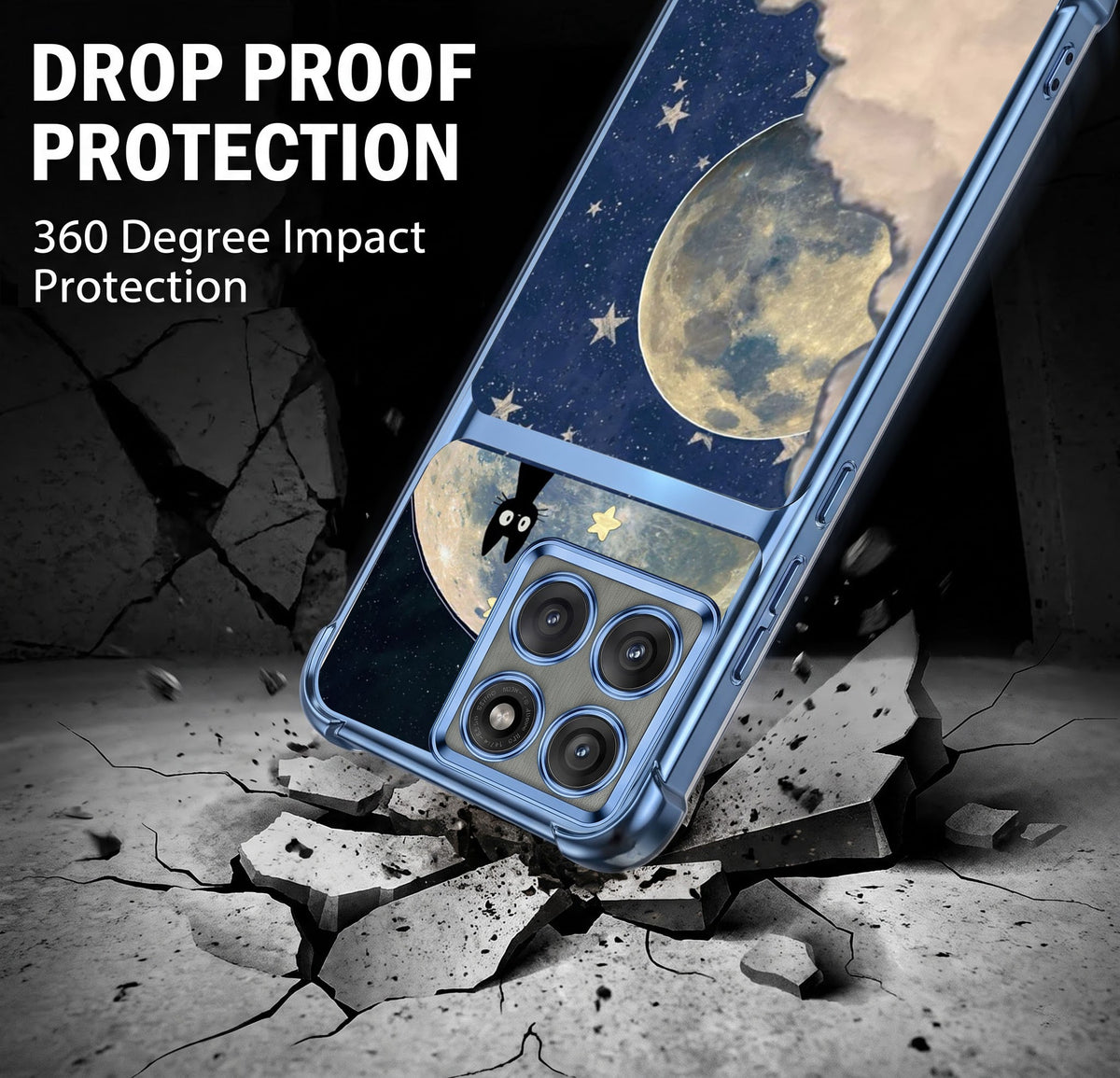 Motorola Edge 60 Pro 5G Moonlight Galaxy Dual-Tone Transparent Airbags Case