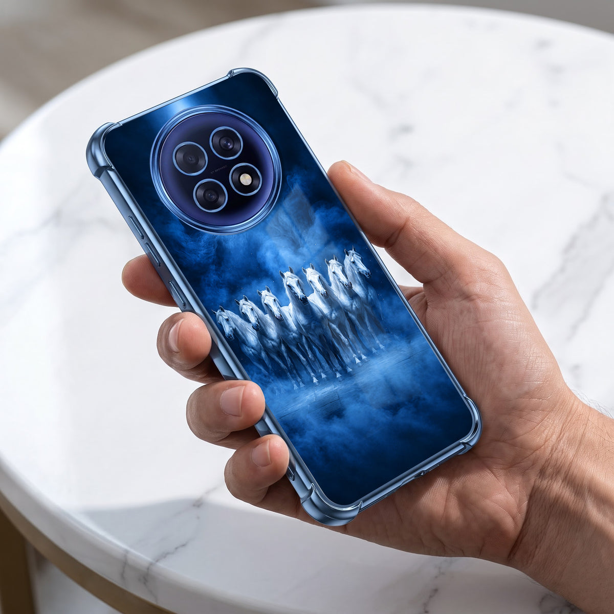 Oppo F31 Pro+ 5G Running Horses Airbags Printed Back Case