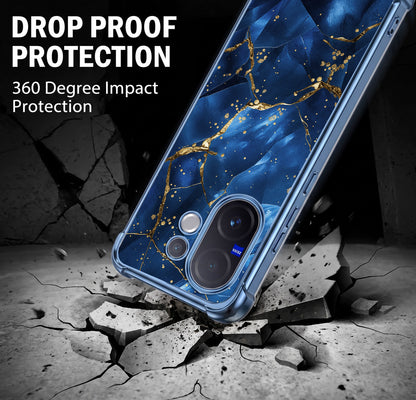 Vivo V60 5G Blue Crimson Marble Airbags Printed Back Case