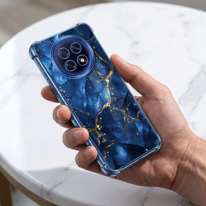 Oppo F31 Pro+ 5G Blue Crimson Marble Airbags Printed Back Case