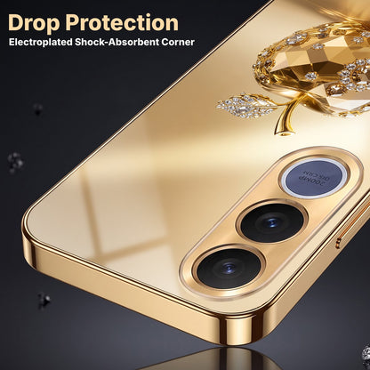 Vivo V70 FE 5G Golden Apple Gold Electroplated Glass Phone Back Case