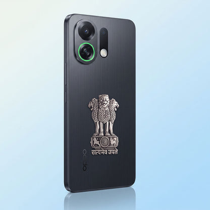 Oppo K13 Turbo Pro 5G Compatible Satyamev Jayate 3D Metal Emblem Sticker