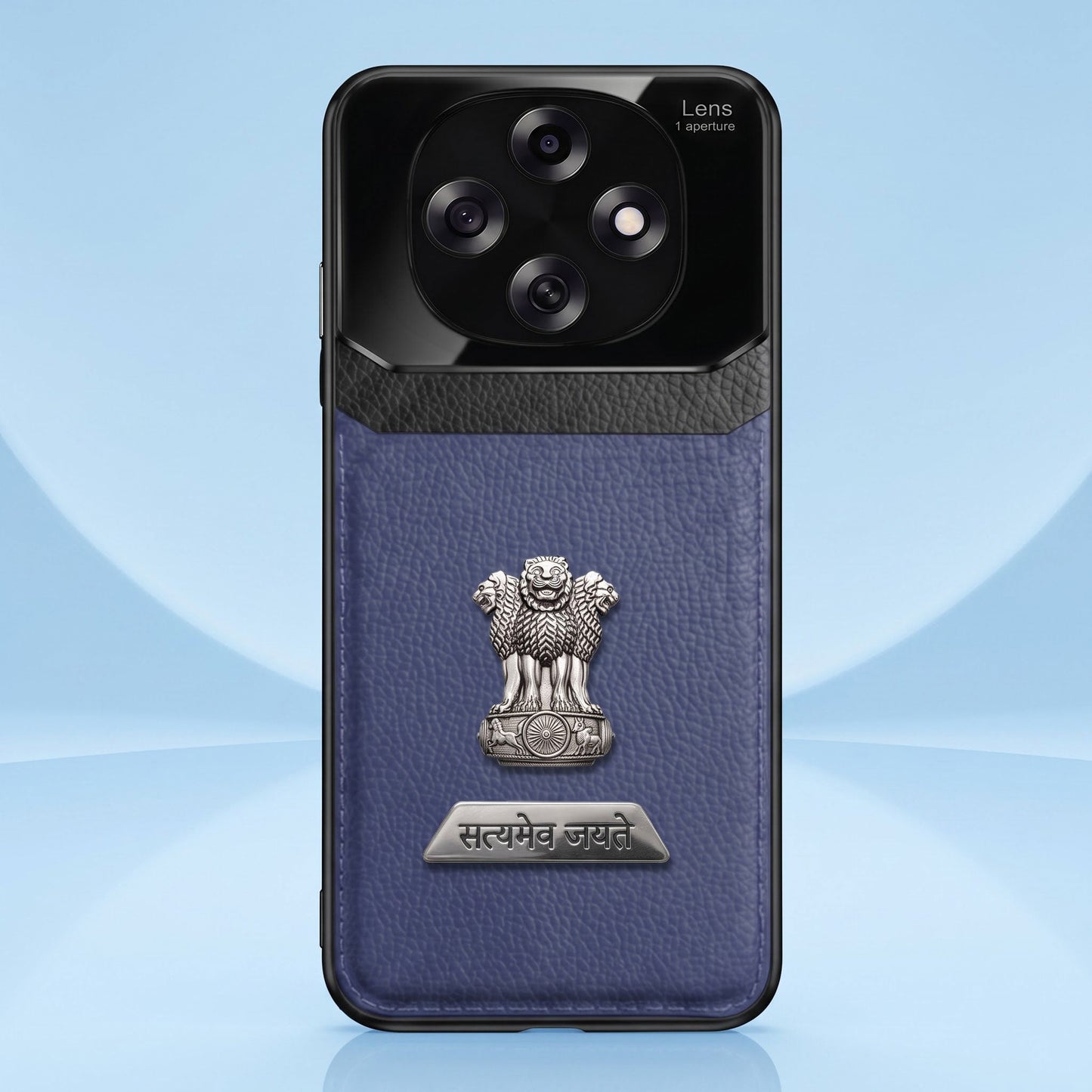 Oppo F31 Pro 5G Satyamev Jayate 2-in-1 Emblem Leather Lens Protective Back Case