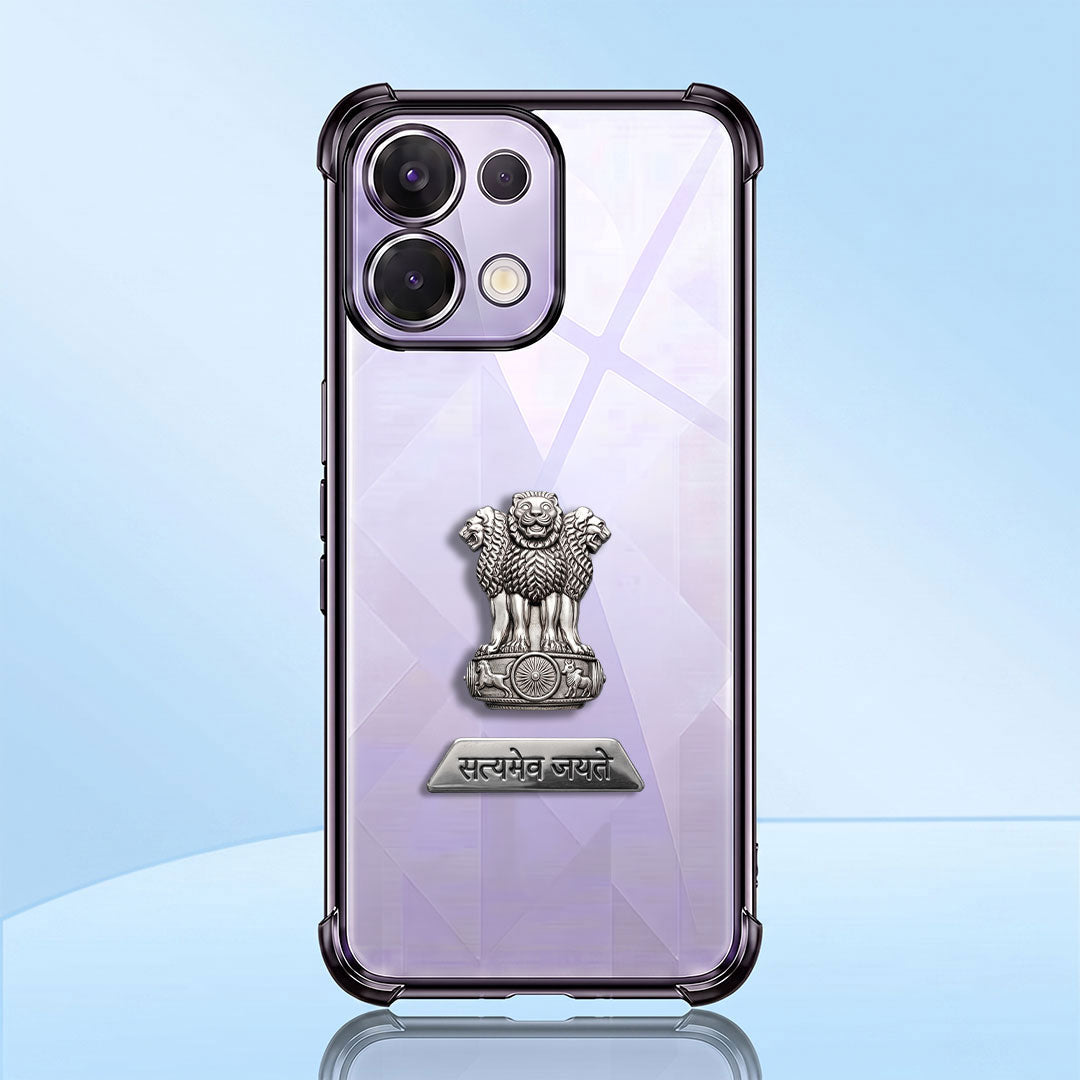 Oppo K13 5G Satyamev Jayate 2-in-1 Emblem Transparent Shockproof Airbag Case