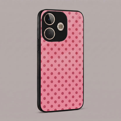 Oppo A5 Pro 5G Aesthetic Pink & Rose Polka Dot Acrylic Back Cover