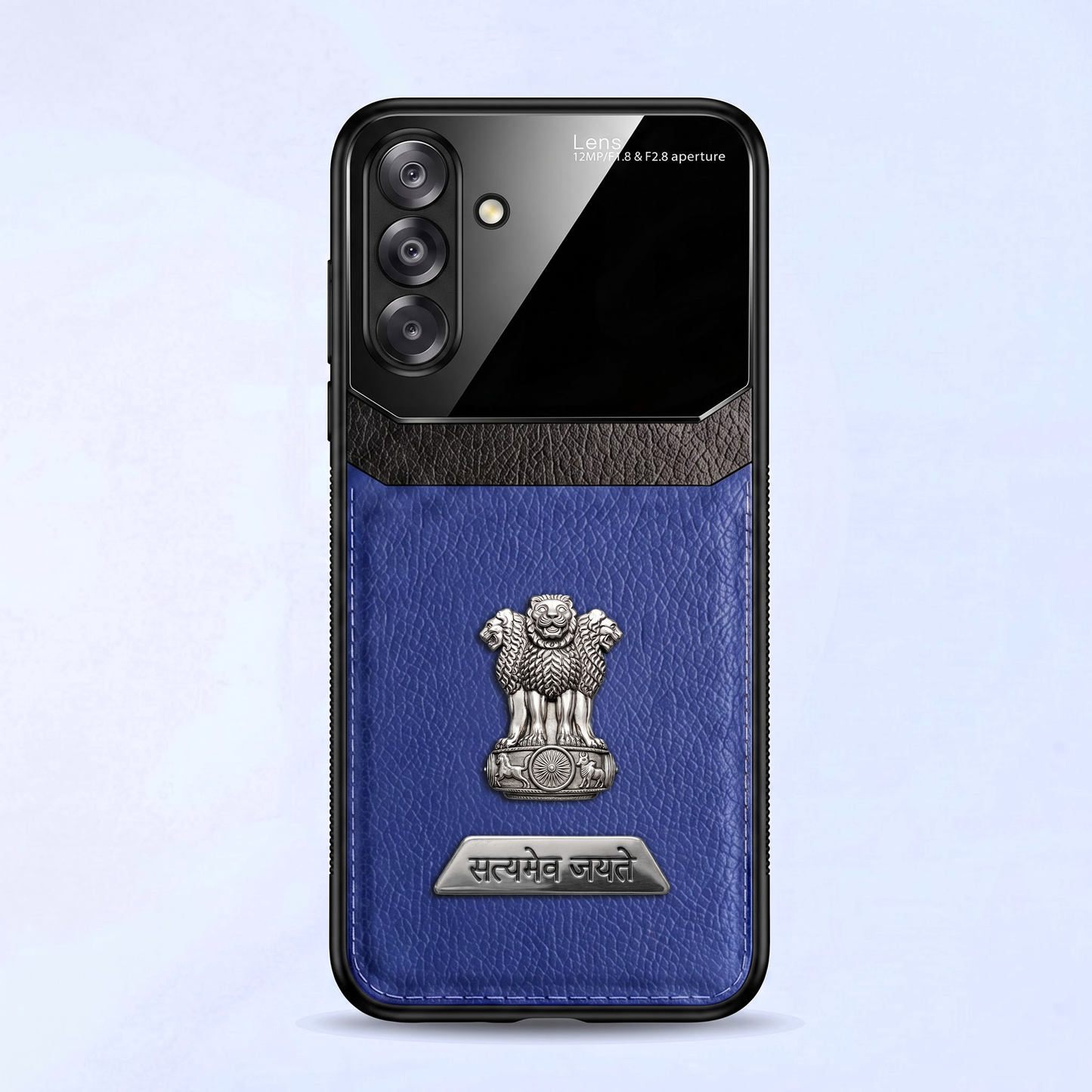 Samsung Galaxy A16 5G Satyamev Jayate 2-in-1 Emblem Leather Lens Protective Back Case
