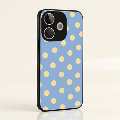 Oppo A5 Pro 5G Elegant Blue Yellow Polka Dot Acrylic Back Cover