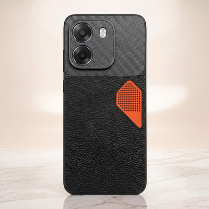 Oppo K14 5G Carbon Fiber Heat Dissipation Leather Hybrid Phone Case