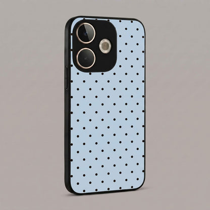 Oppo A5 Pro 5G Aesthetic Light Blue & Black Polka Dot Acrylic Back Cover