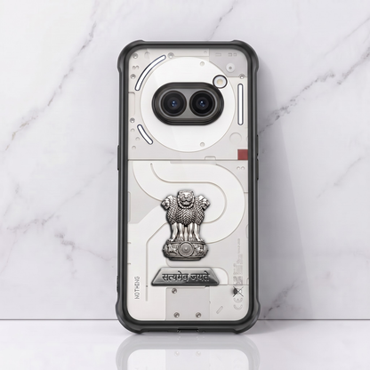Nothing Phone 2a 5G Satyamev Jayate 2-in-1 Emblem Transparent Shockproof Airbag Case