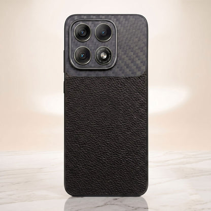 Motorola Edge 70 Pro 5G Carbon Fiber Leather Hybrid Phone Case