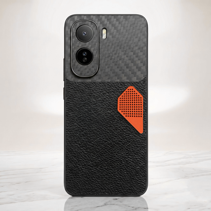 Vivo T5 Pro 5G Carbon Fiber Heat Dissipation Leather Hybrid Phone Case