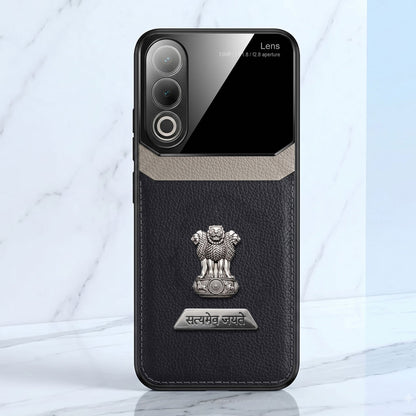 Oppo K12x 5G Satyamev Jayate 2-in-1 Emblem Leather Lens Protective Back Case