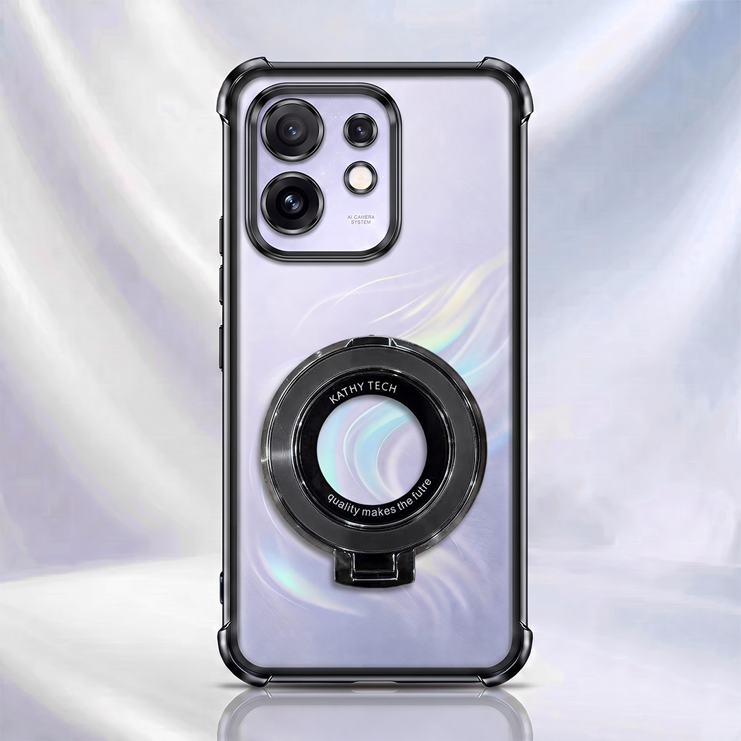 Oppo Reno 16 5G Original Luxury Magnifier Ring Stand Shockproof Airbags Corner Case