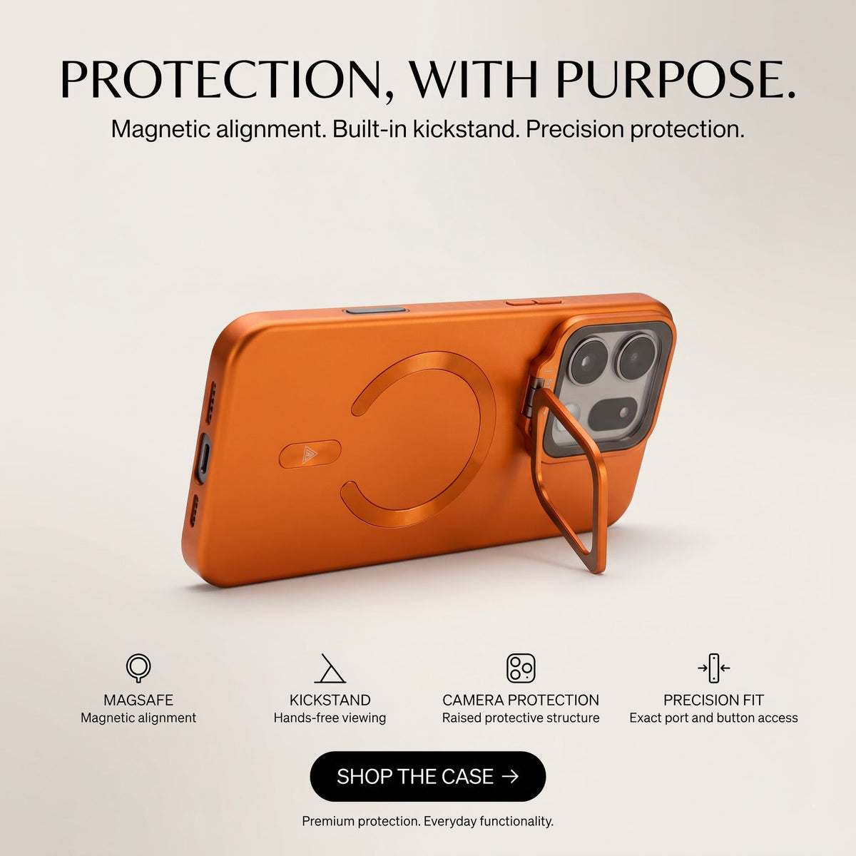 Oppo Find X9 5G Luxury Magnetic Matte Phone Case with Flip-Up Camera Ring Kickstand Slim Shockproof MagSafe Compatible Cover