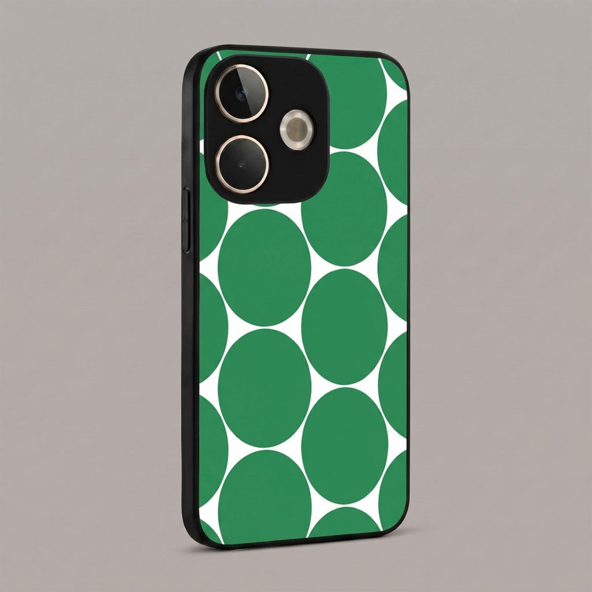 Oppo A5 Pro 5G Aesthetic White & Green Bubble Pattern Acrylic Back Cover