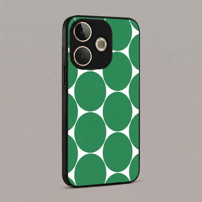 Oppo A5 Pro 5G Aesthetic White & Green Bubble Pattern Acrylic Back Cover