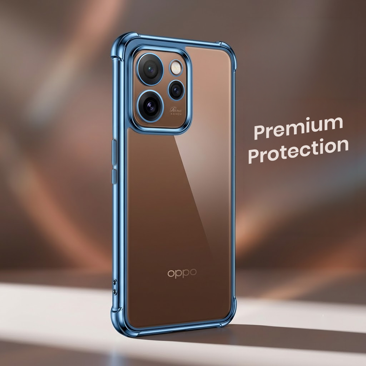 Oppo Reno 15 Pro Mini 5G Anti-Yellow Electroplating Transparent Airbags Case