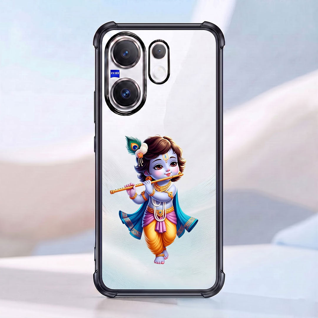 Vivo X200 FE 5G Premium 3D Spot UV Shri Krishna Sticker Shockproof Airbags Case