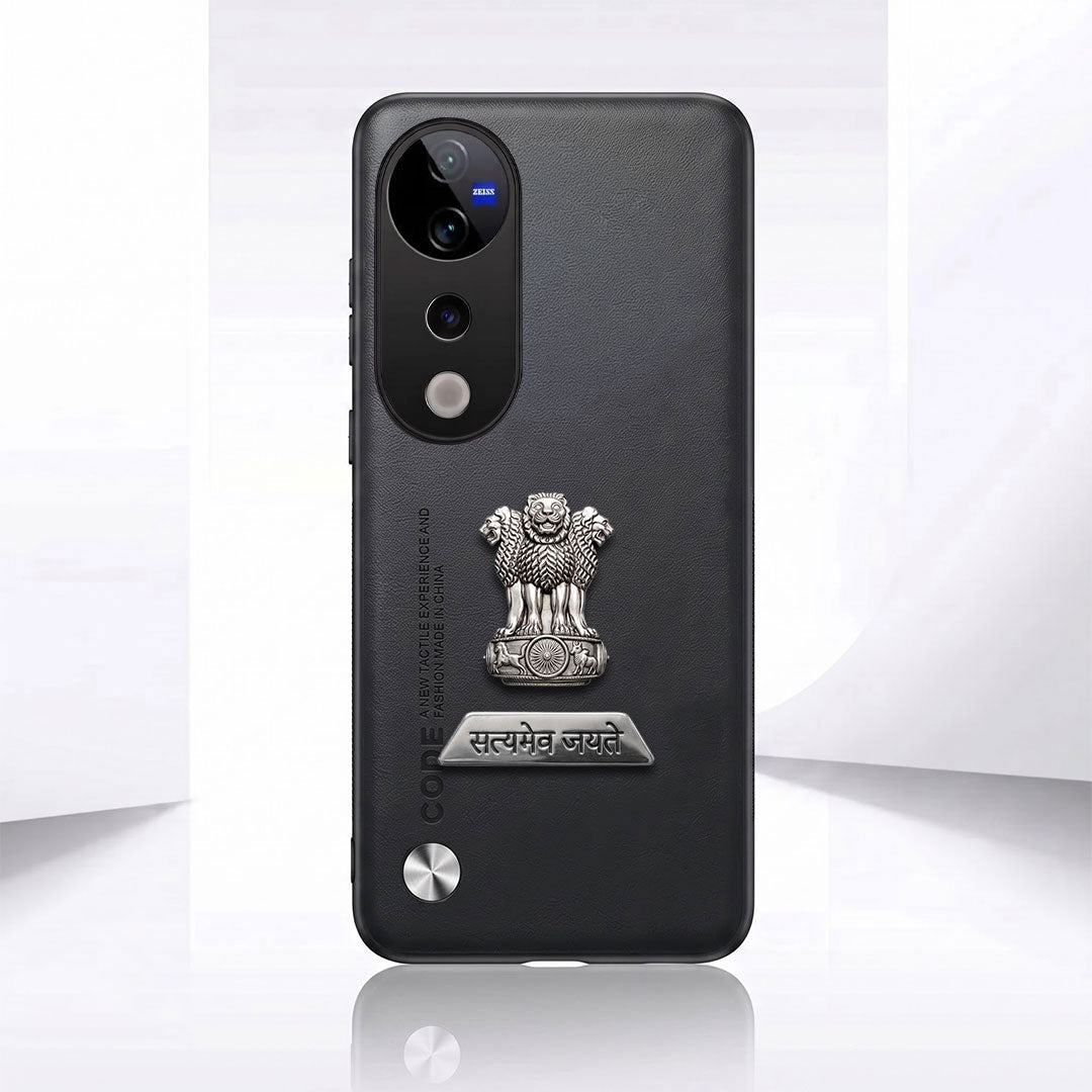 Vivo V40 Pro 5G Satyamev Jayate 2-in-1 Emblem Vegan Leather Back Case