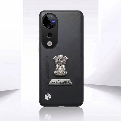 Vivo V40 Pro 5G Satyamev Jayate 2-in-1 Emblem Vegan Leather Back Case