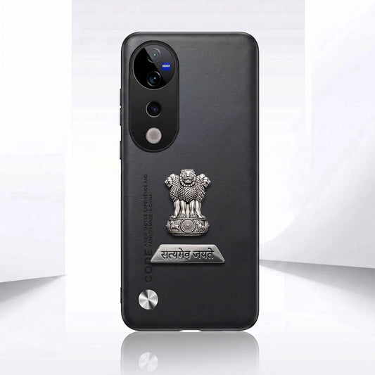 Vivo V40 Pro 5G Satyamev Jayate 2-in-1 Emblem Vegan Leather Back Case