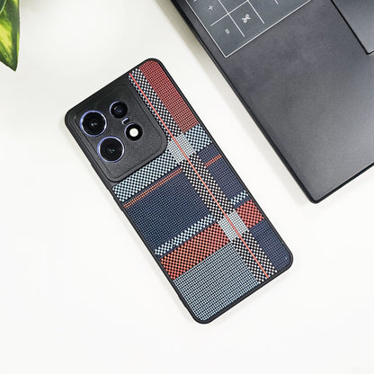Motorola Edge 50 Pro 5G Luxury Grid Pattern Glass Back Shockproof Case