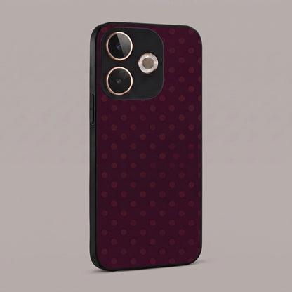 Oppo A5 Pro 5G Aesthetic Dark Maroon Polka Dot Acrylic Back Cover