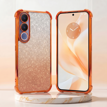 Vivo V70 FE 5G Luxury Shockproof Shimmer Airbag Cosmic Orange Case