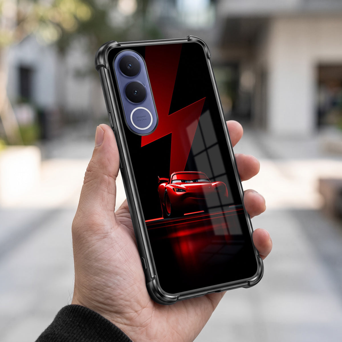 Vivo V70 FE 5G  Red Racing Car Airbags Printed Back Case
