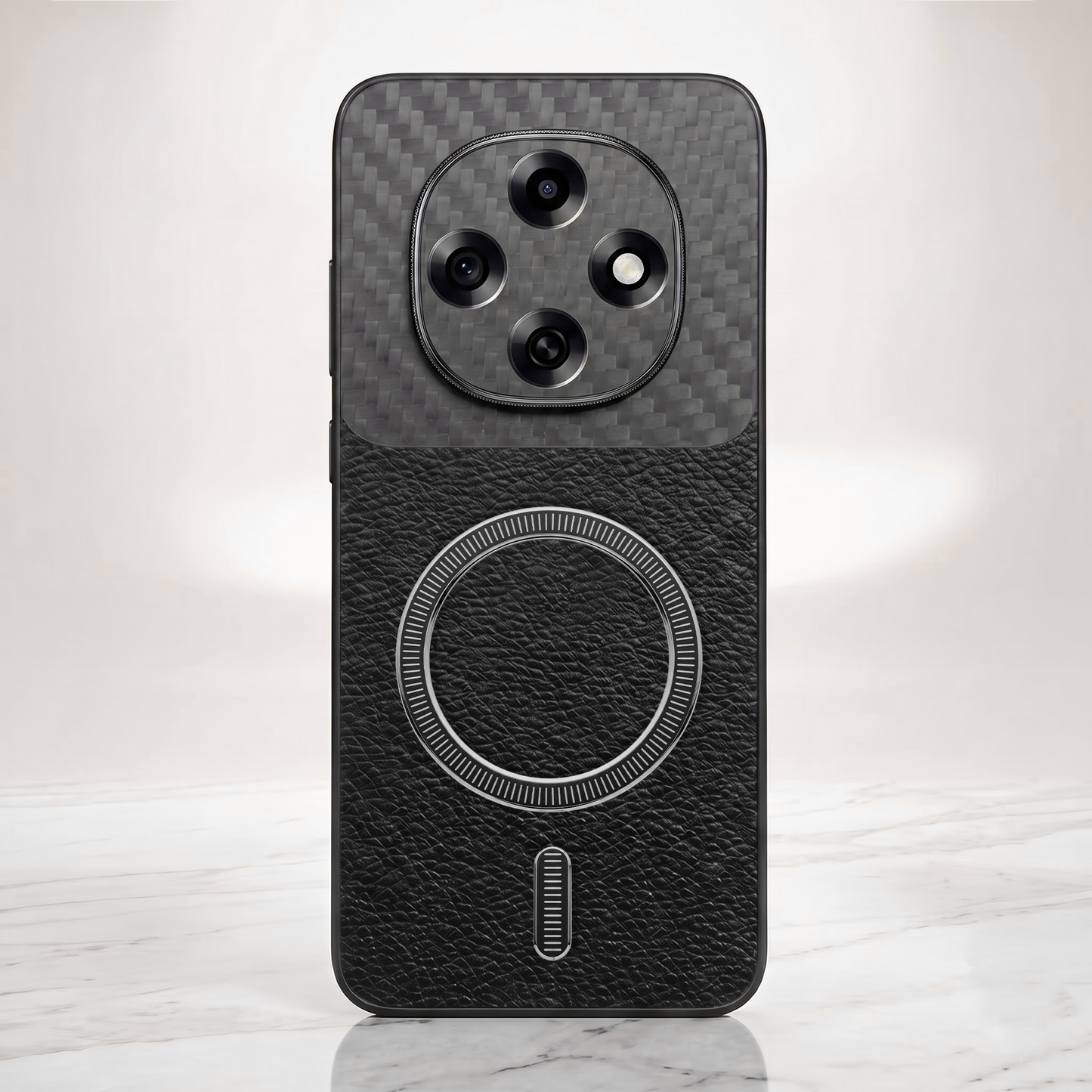 Oppo F31 Pro 5G Carbon Fiber Leather Hybrid MagSafe Magnetic Case