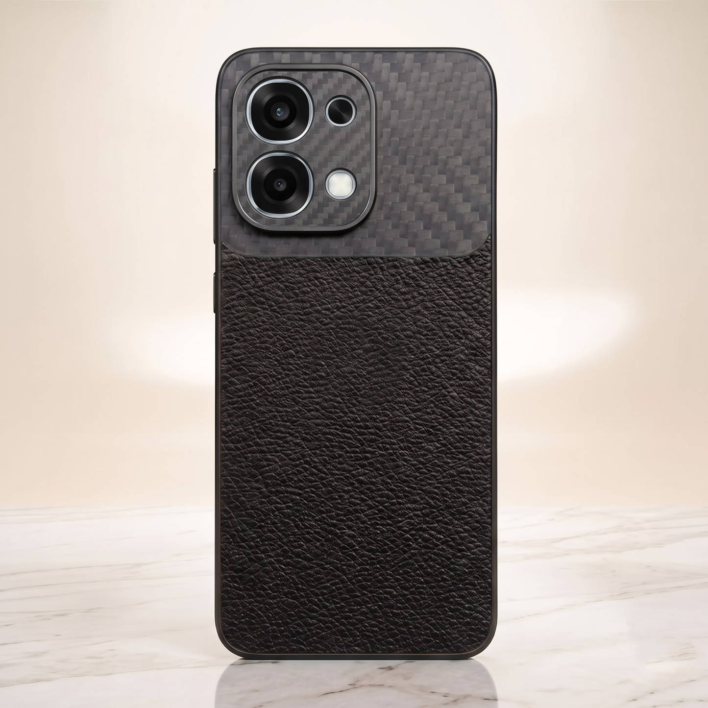 Oppo F31 5G Carbon Fiber Leather Hybrid Phone Case