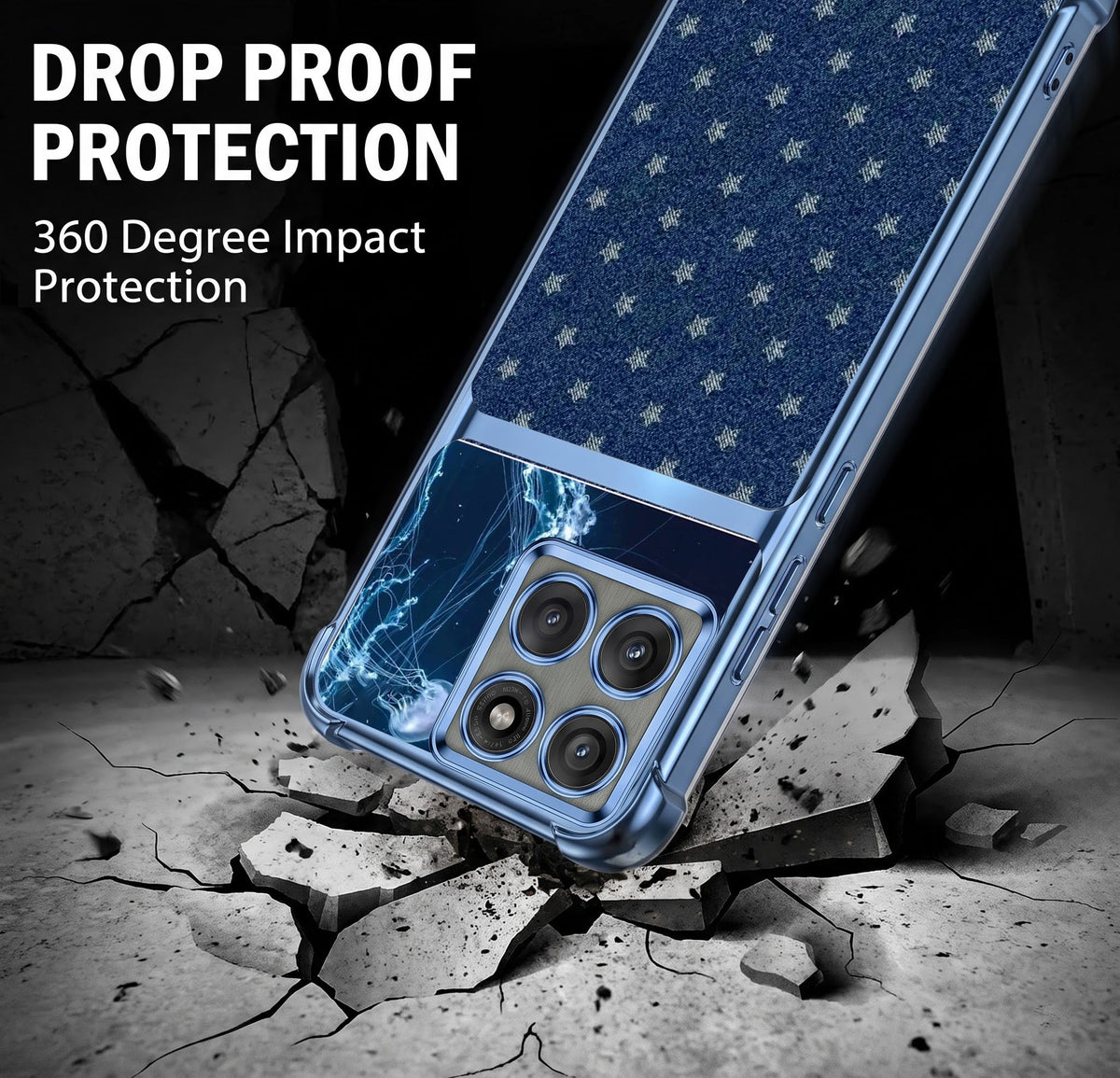 Motorola Edge 60 Pro 5G Galaxy Stars Dual-Tone Transparent Airbags Case
