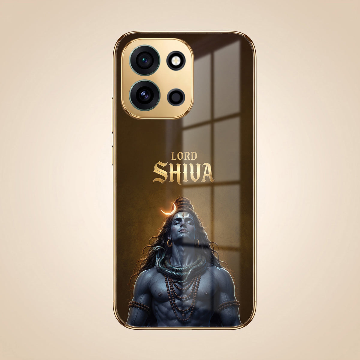 OnePlus Nord 6 5G Lord Shiva Gold Electroplated Glass Phone Back Case