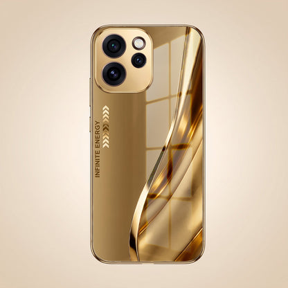 Oppo Reno 15 Pro Mini 5G Luxury Infinity Energy Gold Electroplated Glass Phone Case
