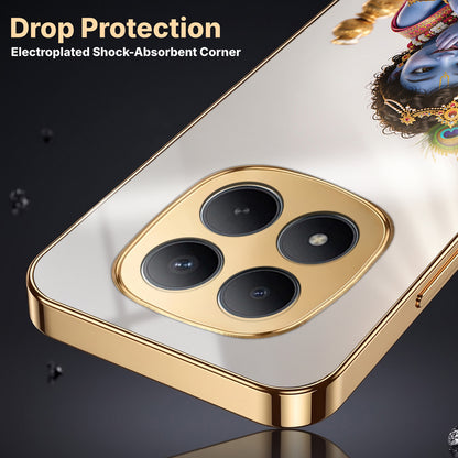 Redmi Note 15 Pro Plus 5G Bal Krishna Blessings Gold Electroplated Glass Phone Back Case