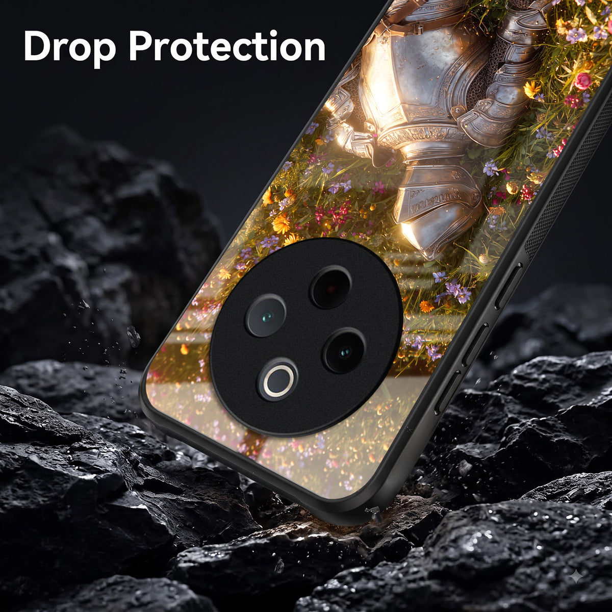 Vivo T4 5G Armored Knight Acrylic Glass Back Case