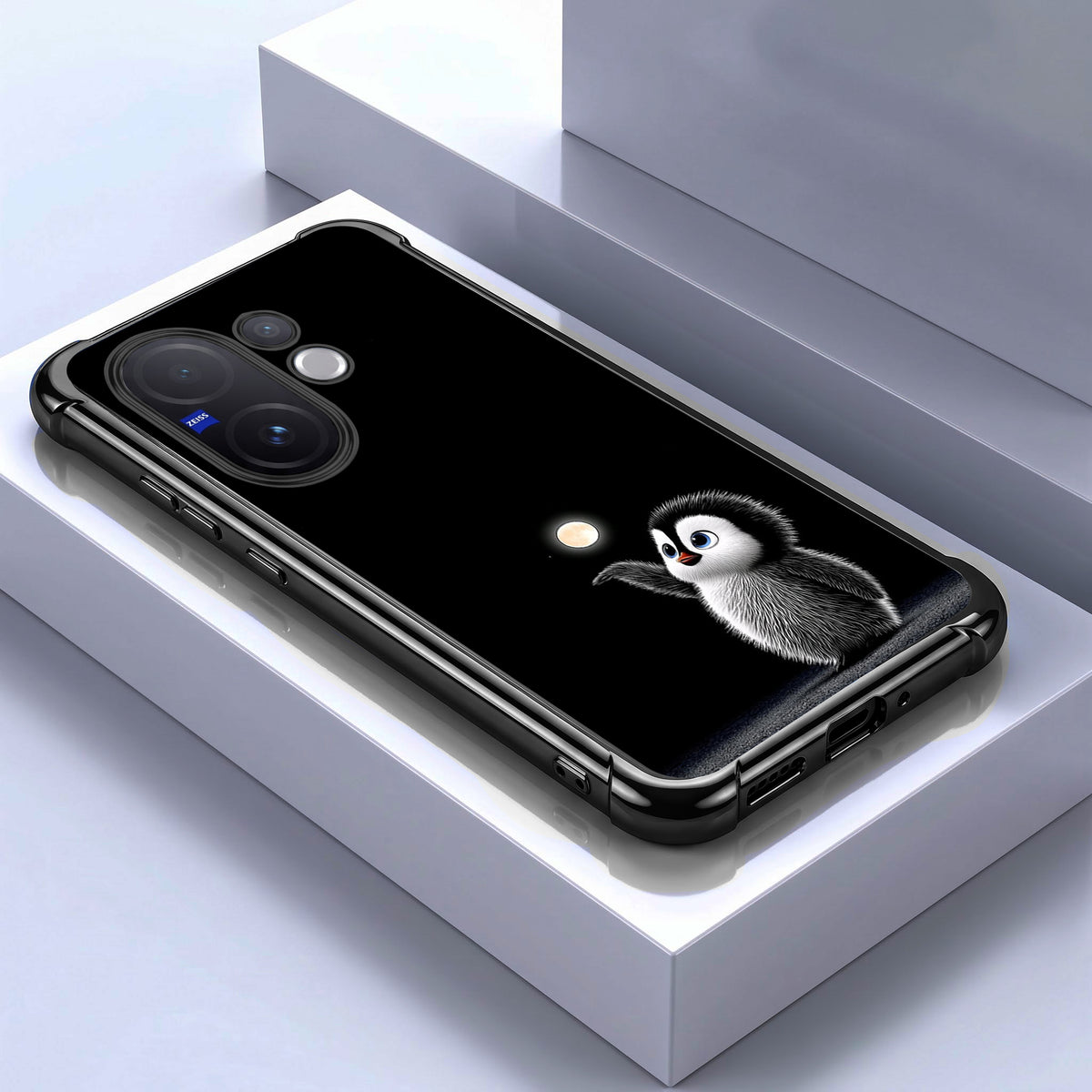 Vivo V60 5G Moonlight Penguin Airbags Printed Back Case