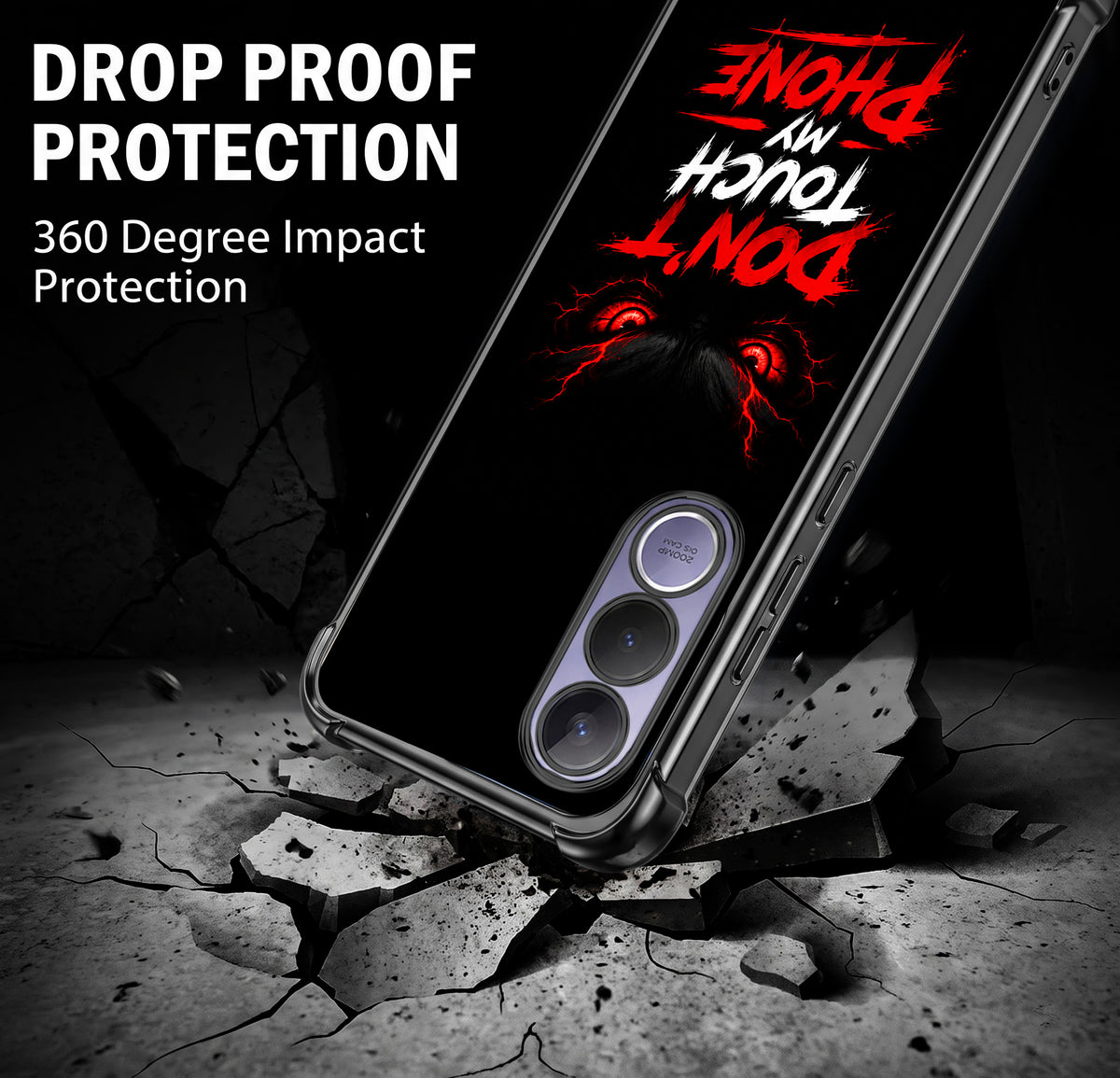 Vivo V70 FE 5G Don't Touch My Phone Airbags Printed Back Case