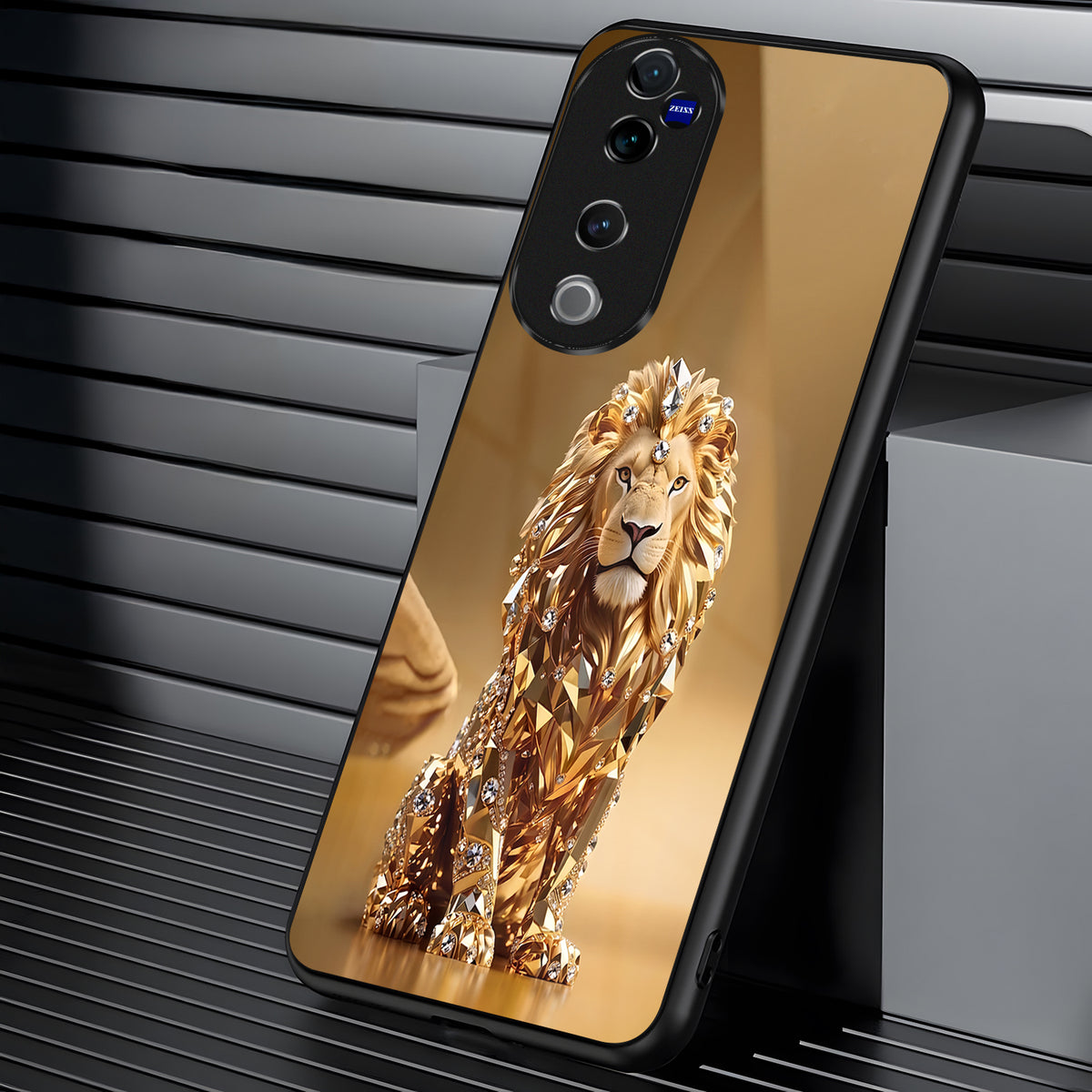 Vivo V40 Pro 5G Luxury Lion Acrylic Glass Back Case